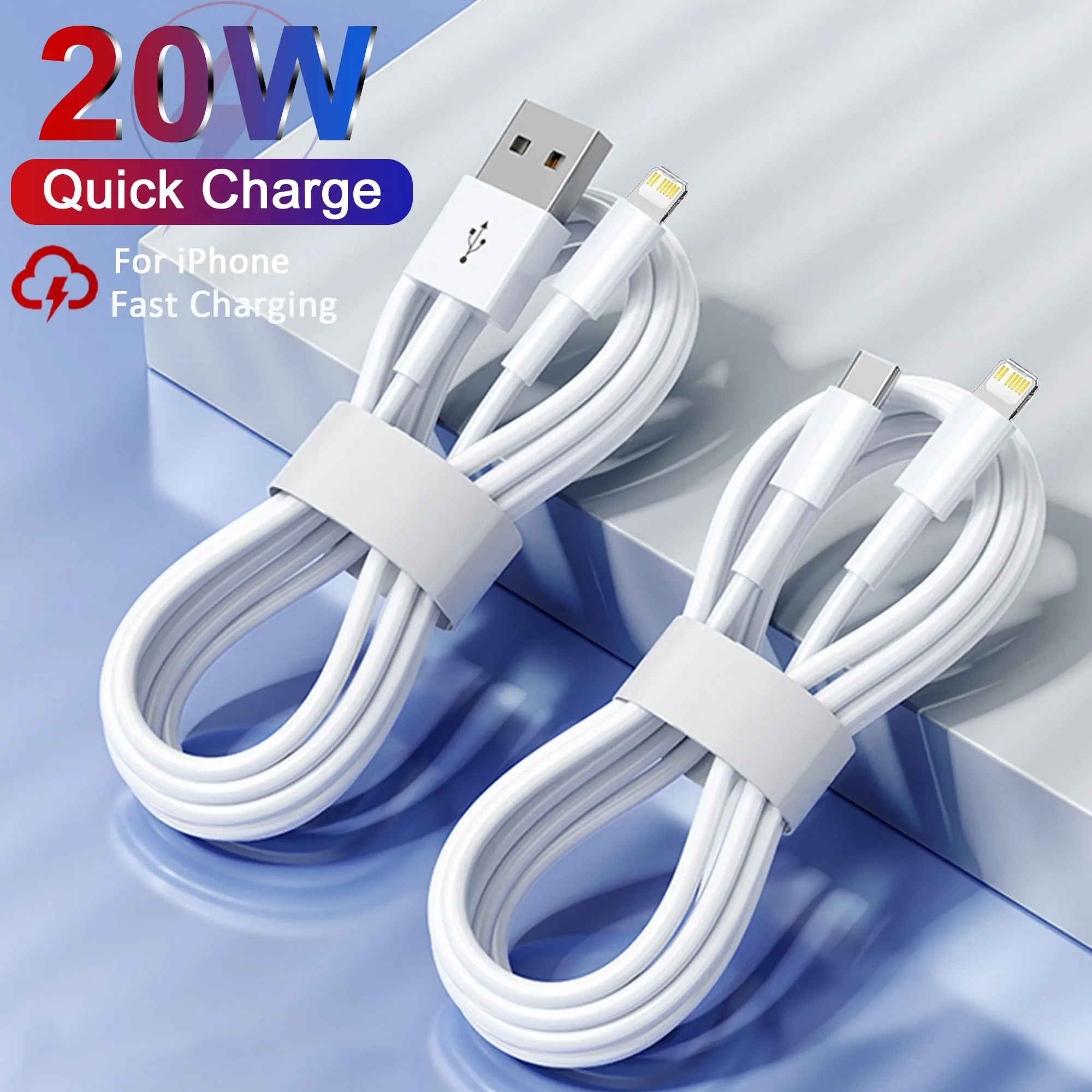 

PD 20W Fast Charging Cable For Apple iPhone 14 13 12 11 Pro Max Plus Mini USB C 1M 2M Data Cables Quick Charge Phone Accessories