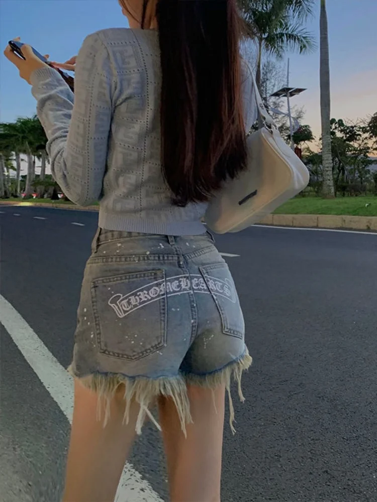 Mini Women's Denim Shorts Skinny Short Pants For Woman To Wear Booty Sexy Tight Clothing XL Korean Style Fashion Vintage Jeans