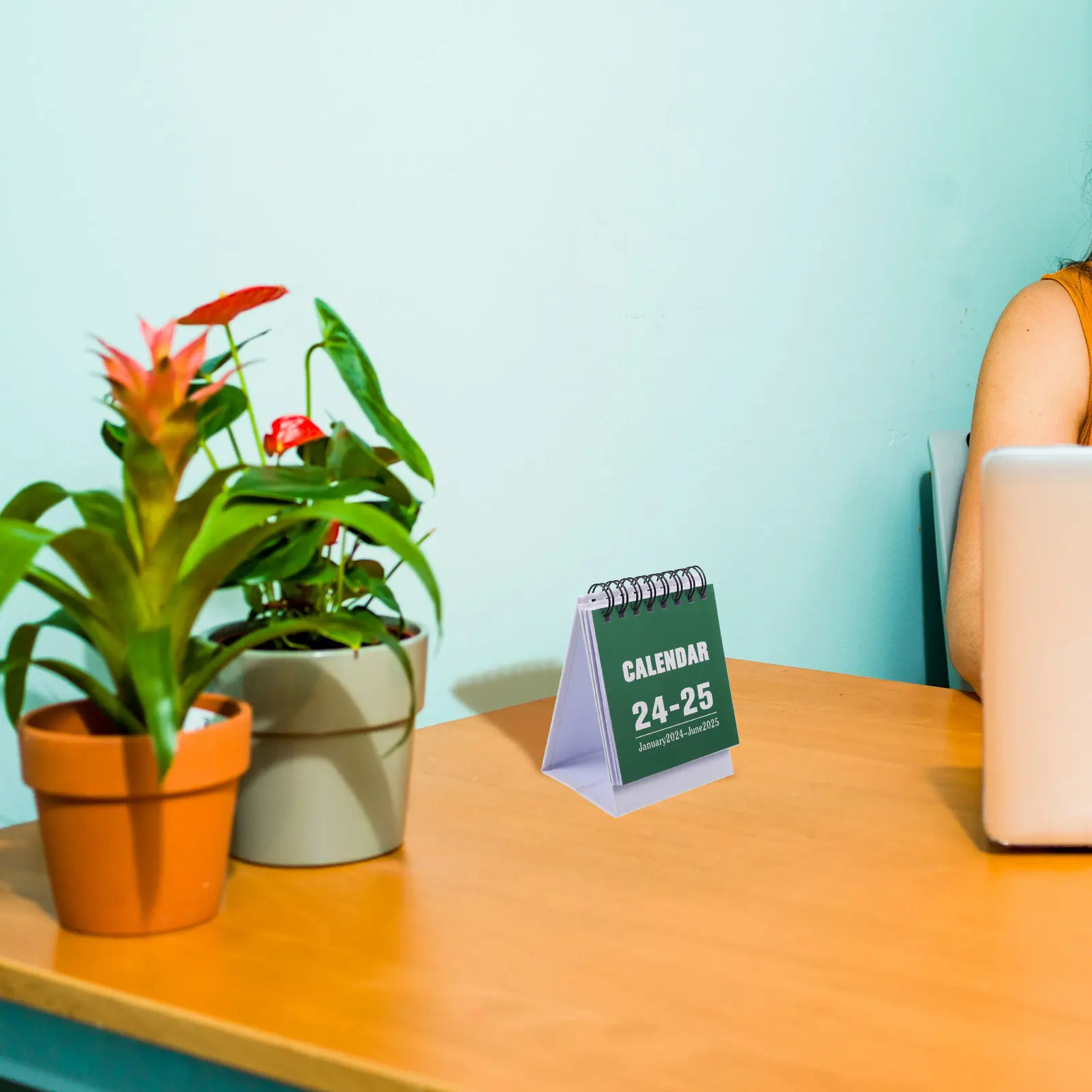 

Small Desk Calendar 2024 Mini Table Calendar Sturdy Standing Base Flip Monthly Memo Daily Use Office Home Decor