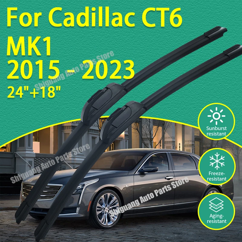 

Новые передние дворники с силиконовым покрытием, щетки лобового стекла для Cadillac CT6 MK1 2015-2023, аксессуары для автомобильных дворников 2016 2017
