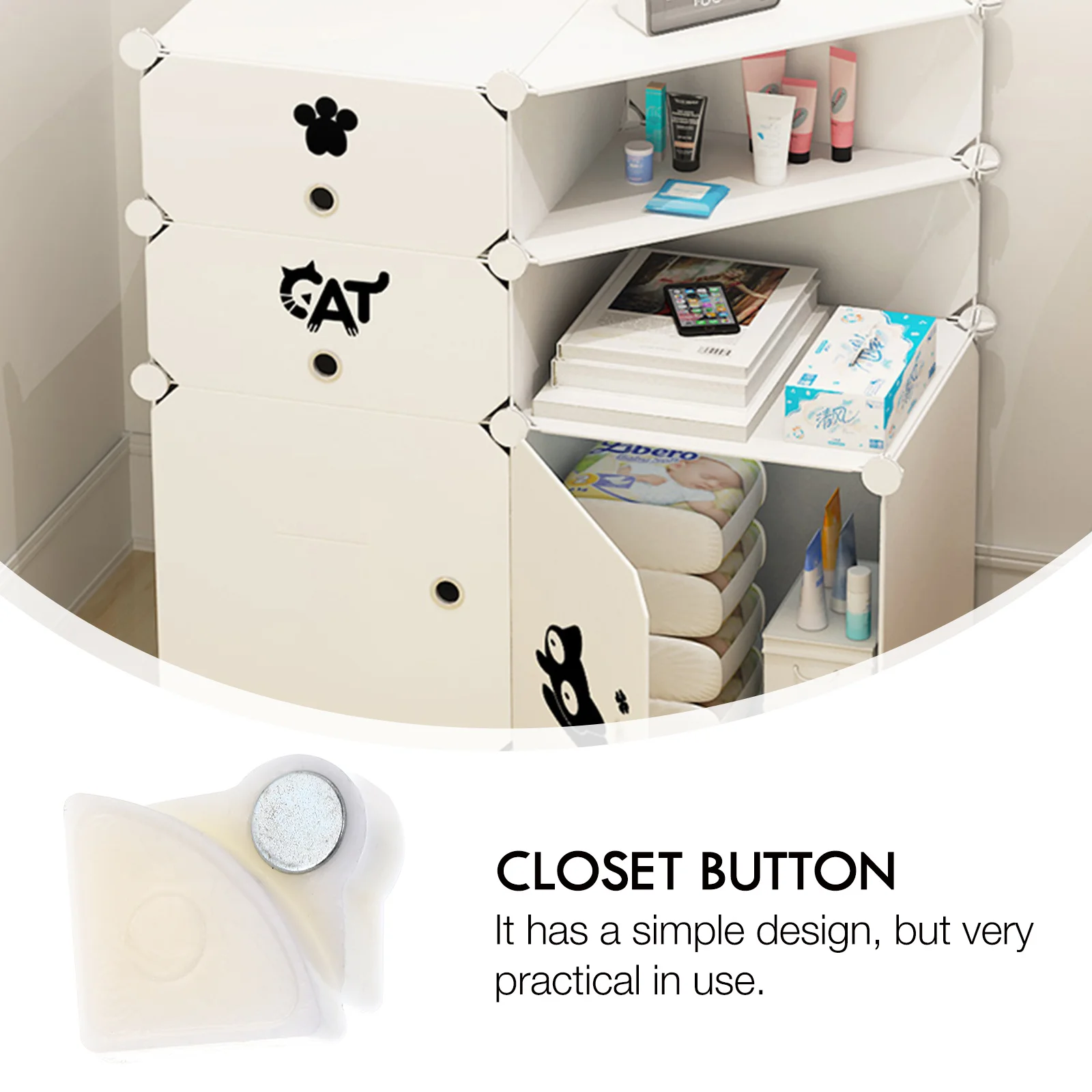 

40Pcs Plastic Buckles Closet Accessories Wardrobe Shoe Cabinet Clips Nail Free Portable Lock Slot Stain Resistant