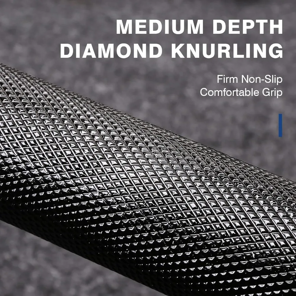 Barra olímpica de 7 pés para levantamento de peso, levantamento de energia, barra de treinamento de força de 2 polegadas para agachamentos, levantamento terra, prensas