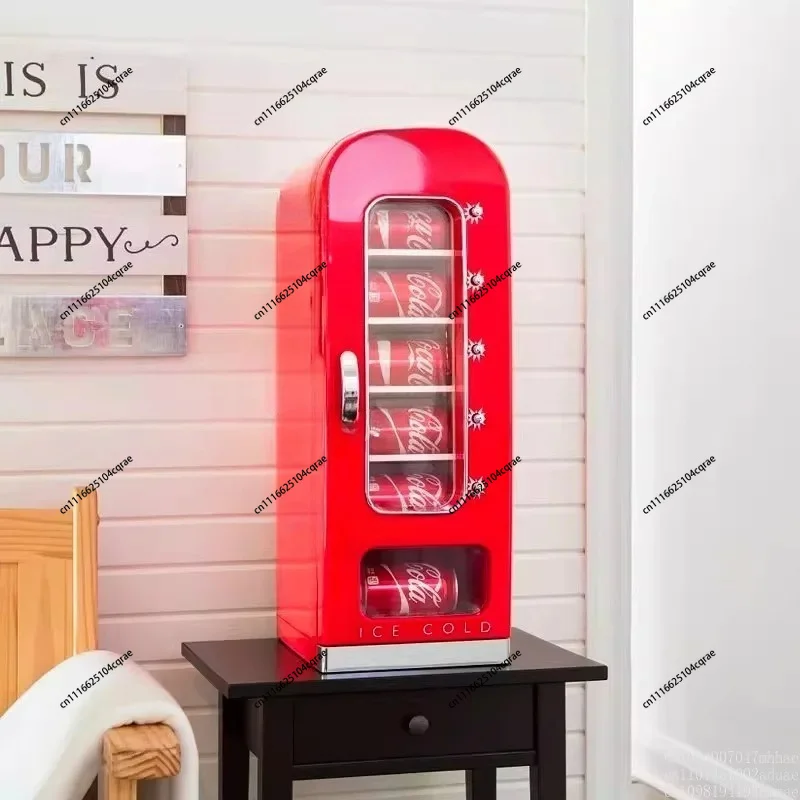 Mini Pop-up Vending Machine 10 Cans Capacity Compact Mini Refrigerator Household Office Portable Beverage Cooler Fridge