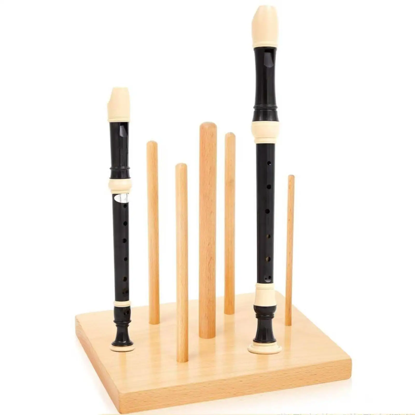 Recorder Stand Versatile Musical Instrument Holder Practical Storage Rack Wooden Flute Display Holder Detachable Rack for Studio