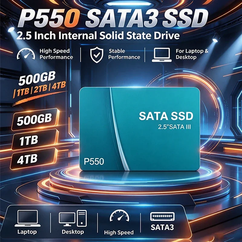 New P550 Portable SSD External Hard Drive 2.5 Inch USB3.0 High Speed 500GB 1TB 4TB Extended Storage Disk For Laptop Desktop PC