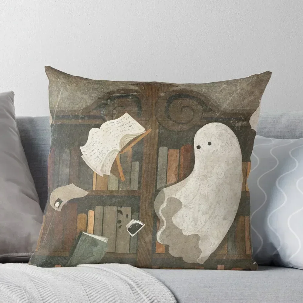 There's a Poltergeist in the Library Again... Throw Pillow Elastic Cover For Sofa Cushion Covers For Living Room pillow