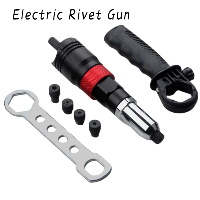 Electric Rivet Gun Portable Rivet Nut Gun Drill Adapter For Electric Drills Home Plug-in Riveting Tool 2.4/3.2/4.0/4.8/6.4mm