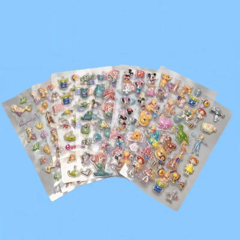 

Disney Kawaii Mermaid 3D Relief Stickers Creative Cartoon Mickey Mouse Phone Case Decoration Diy Hand Account Sticker Girl Gift