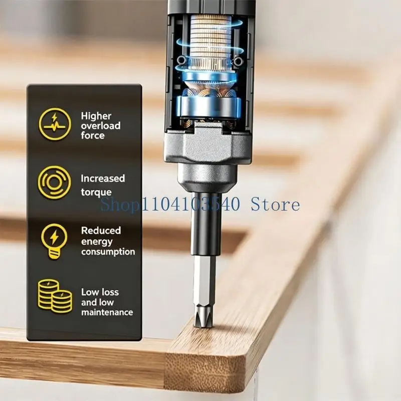 02DC Rechargeable Cordless Screwdriver Ergonomic Grip High Torque Setting Multiple Accessories For Furniture Assembly