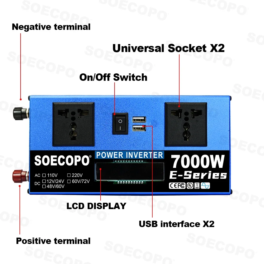 7000W Off-Grid Solar Generator Kit  Dual Volt 110V/220V Inverter 100A Controller 500W Panel for Home/Camping/RV/Emergency Backup
