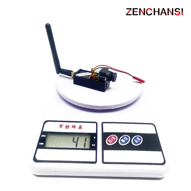 Transmisor VTX ajustable 5,8G 48CH 100/200/400/1000mW y cámara CMOS 1000TVL FPV con disipador de calor más grande para avión RC barco RC