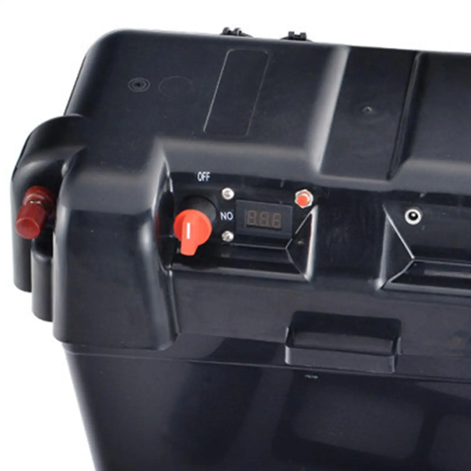 Multifunctional Power Center Battery Box for RV Marine Boat with Voltage Display and Strap Kit