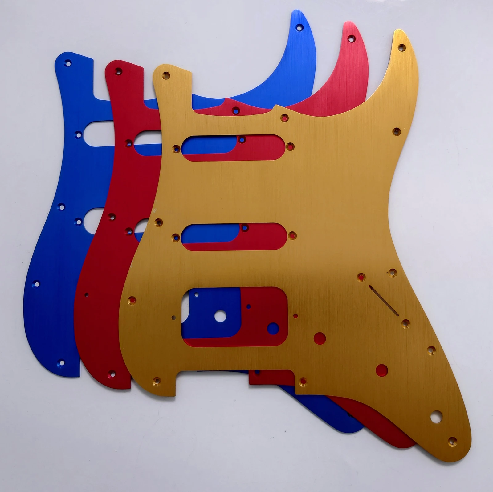 11 Holes SSH Anodized Aluminum pickguard For FD ST SSH Electric Guitar pickguard Replacement parts