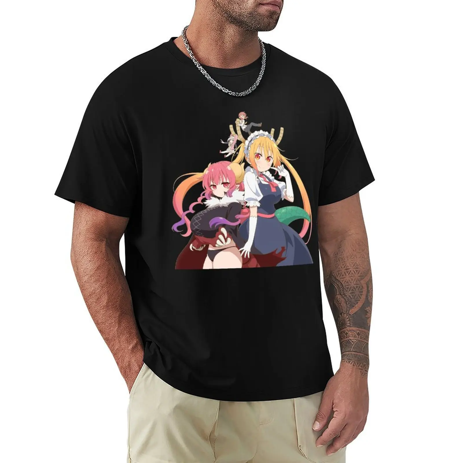 

Tohru x Ilulu Dragon Maid T-Shirt plus sizes graphics customizeds t shirts for men graphic