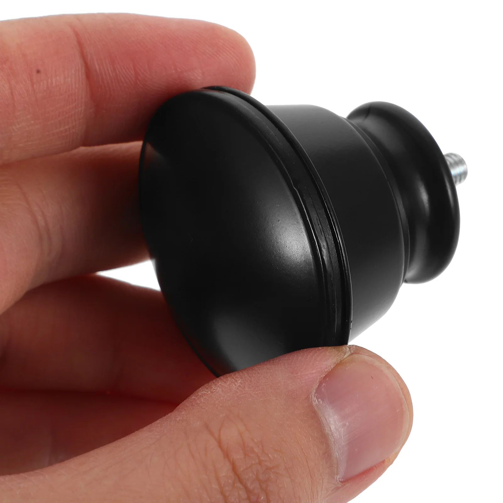 

2 Pcs Finial Curtain Rod Plug End Caps The Back Pole Bracket Rods for Windows Curtains