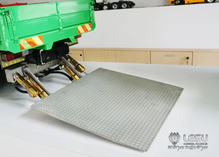 1/14 LKW-Spielzeugmodell Hydraulische Metall-Ladeflächenklappe für Tamiya Container DIY Modifiziertes Auto LESU – Detail 5