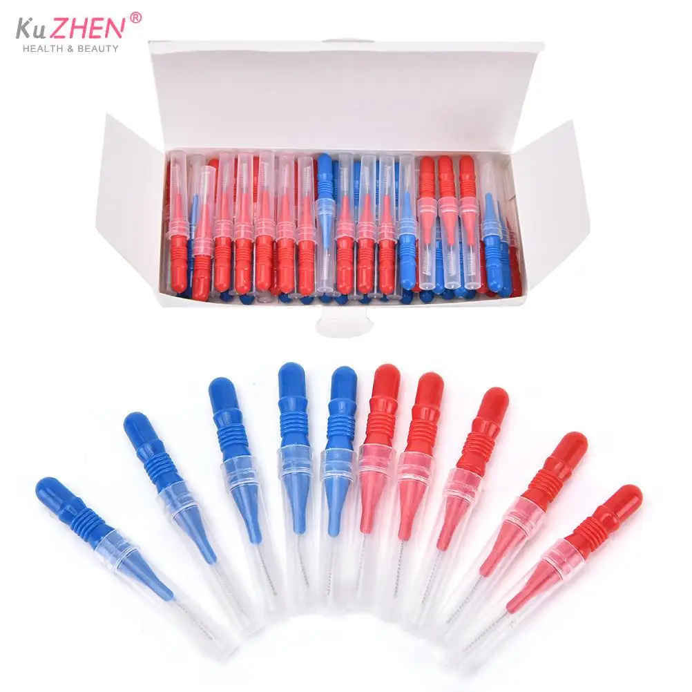 

New Oral Hygiene Dental Toothpick Tooth Pick Brush Teeth Cleaning Tooth Flossing Head Soft Plastic Interdental Brush