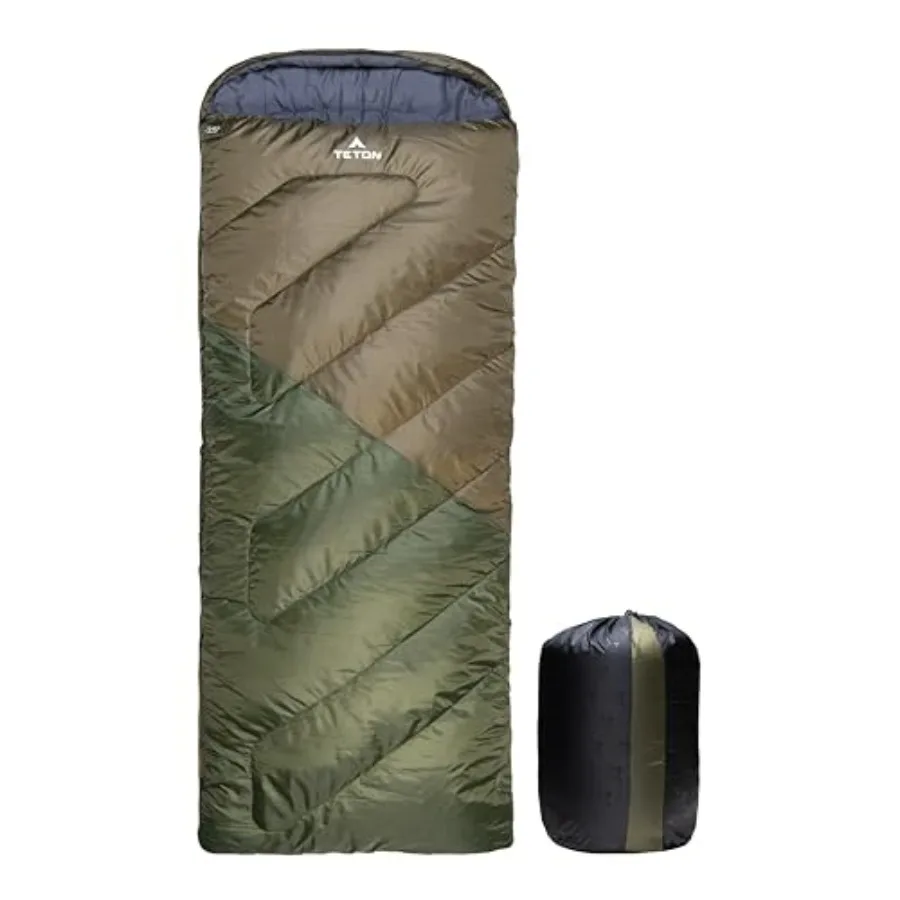 

Camping sleeping bag for adults and kids, polyester shell, navy blue, temperature-rated 25F/20F/0F for all-weather use, include