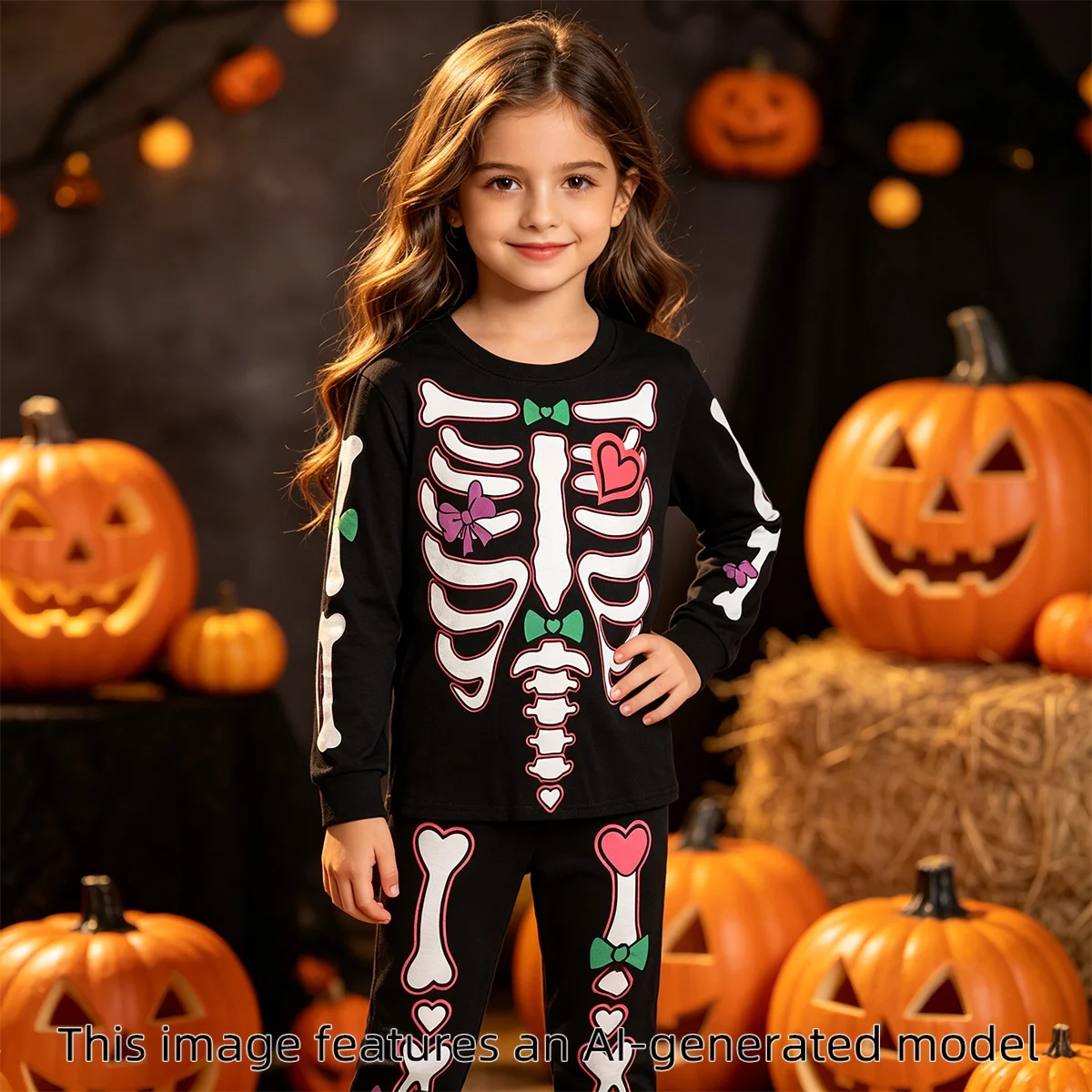Kids Skeleton Pajamas Halloween Pjs Toddler Boys Girls Unicorn Glow in The Dark Sleepwear Infant Carnival Clothes Set 2 PCS