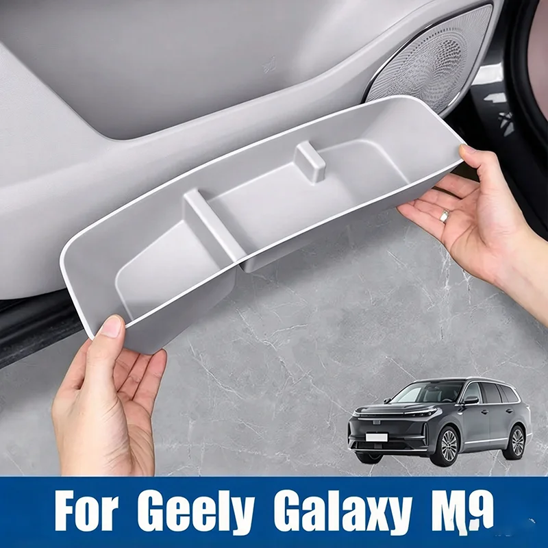 For Geely Galaxy M9 2026 2027 Car Door Side Insert Storage Box Item Anti-Scratch Door Pocket Tray Interior Items Accessories
