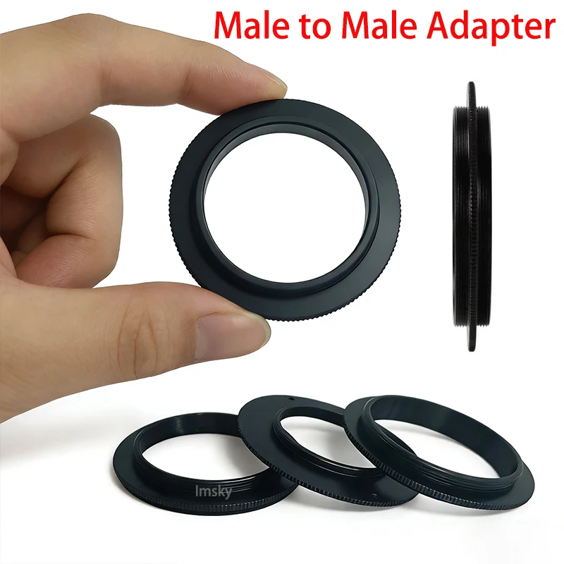 Anel Adaptador para Telescópio M42/M48/M54/M68/SCT, Rosca Macho-Macho, Interface CNC em Alumínio, Adaptador de Lente de Câmera Compatível com Vários Tamanhos