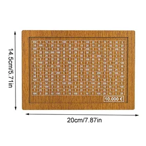 Hộp tiền trang trí bằng gỗ tự nhiên với kế toán, Ngân hàng Piggy thủ công, Mục tiêu tiết kiệm của trẻ em sáng tạo, 10000 euro 10 Kế toán đồng tiền bán hàng chính - №10