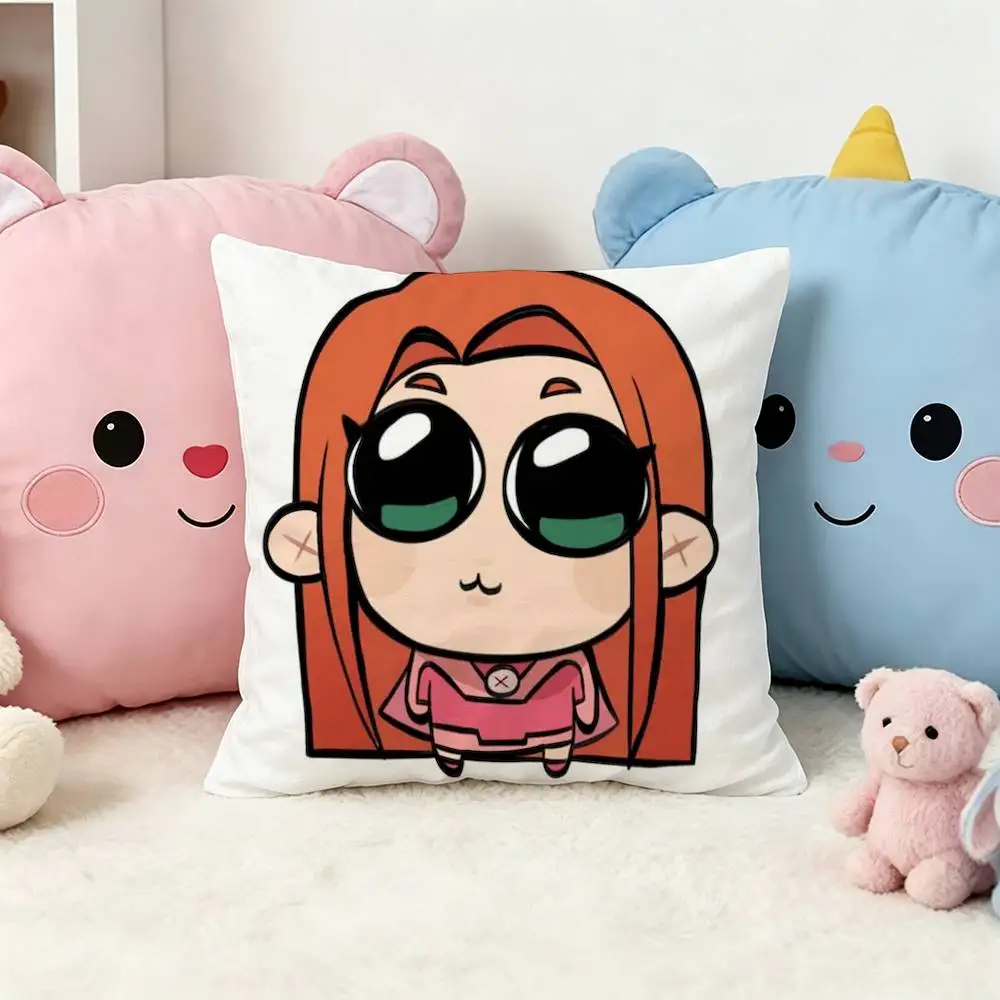 Cute Chibi I-Invincible Square Pillow Case Multi Sizes For Car Home Bedroom Decor Custom Valentine Gifts
