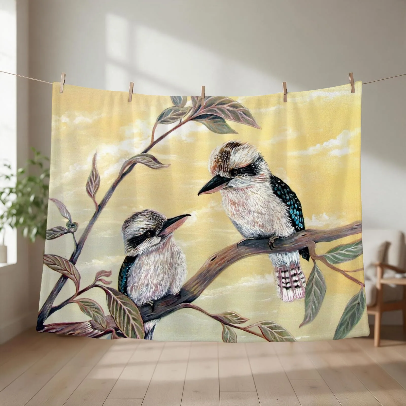Kookaburra Magic Throw Blanket couch cozy soft plush fuzzy picnic outdoor blanket
