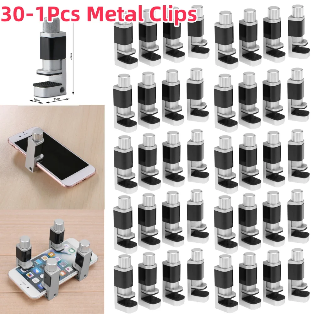 30-1Pcs Adjustable Metal Clip for Mobile Phone Repair LCD Display Screen Fixture Holder Clamp Repair Maintenance Clamps Tools