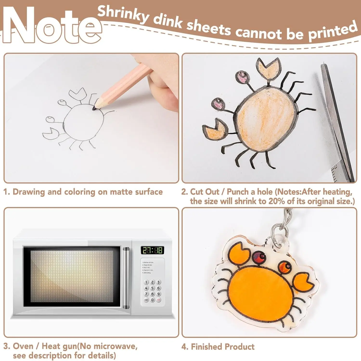 5-10Pcs Shrink Plastic Sheets A5 Shrinky Paper Sheet Heat Shrink Plastic Film Sheets Shrinky Art Paper Frosted Shrinky Sheets