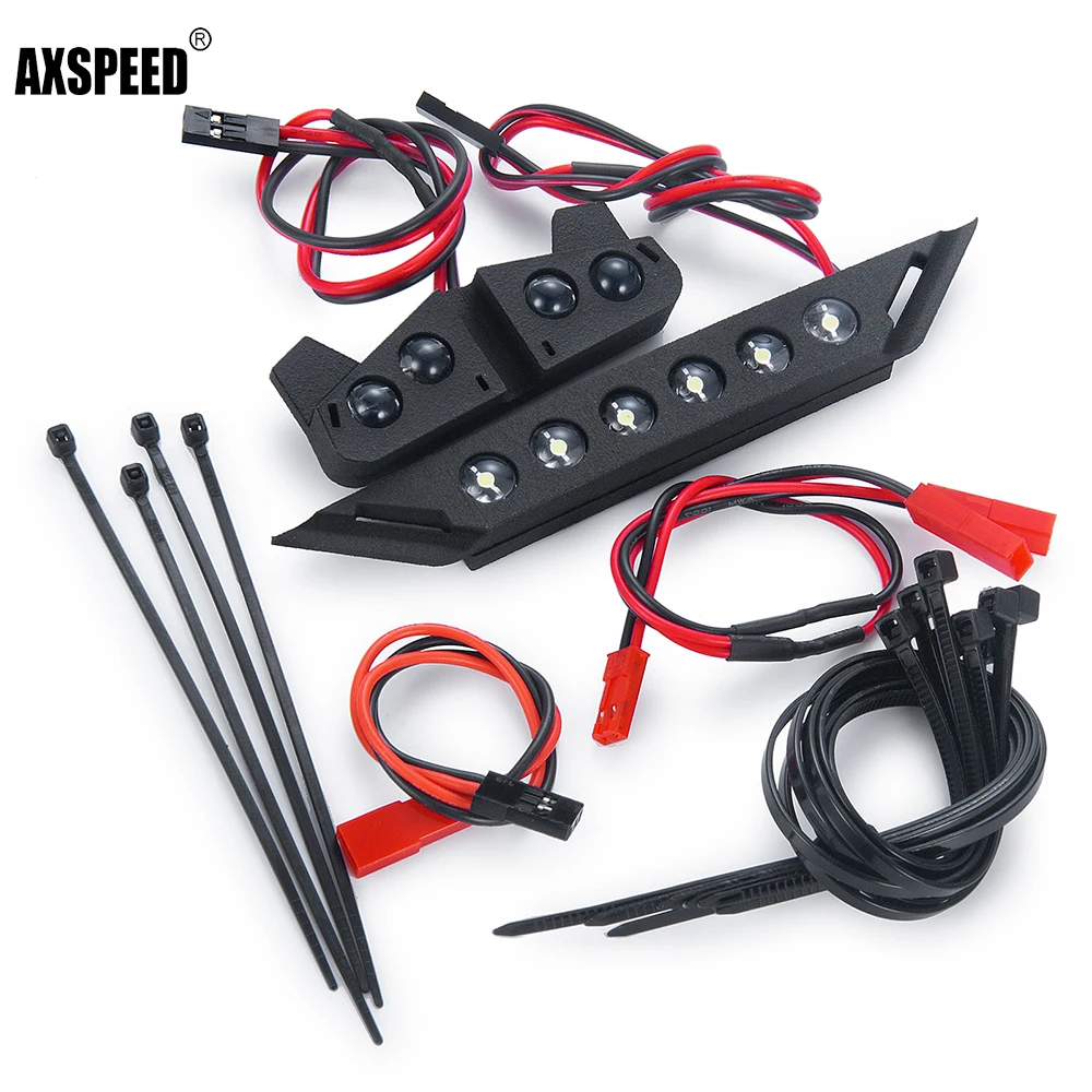 Axspeed Simulatie Voor En Achter Led Verlichting Koplampen Achterlichten Lamp Bar Voor Slash 1/10 4X4 2wd Vxl XL-5 Rc Crawler Auto