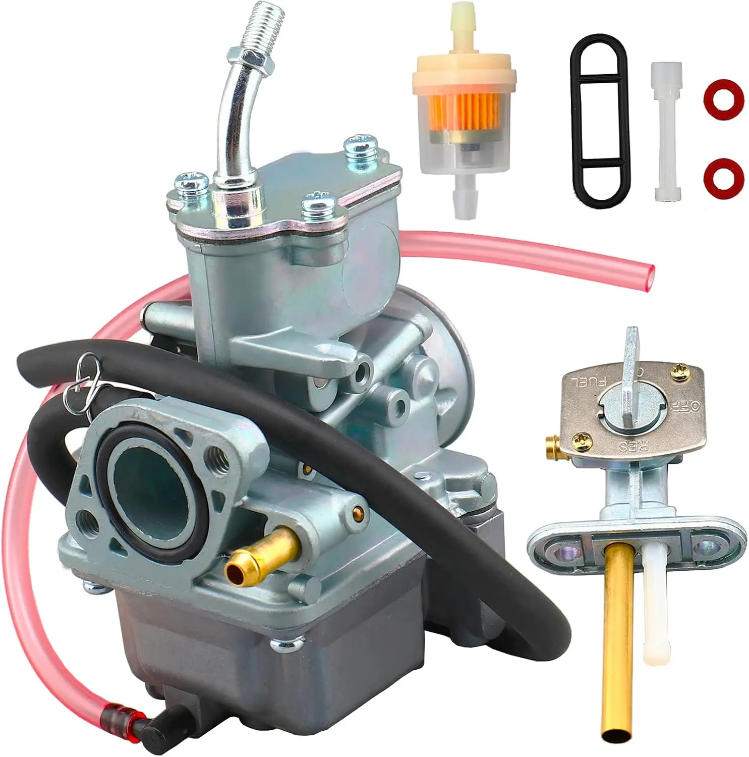 YFM80 Carburetor with Switch Valve Replacement for Yamaha Raptor 50 YFM50  2004-2008 ATV for Yamaha Champ 100 YFM 100 1987-1991