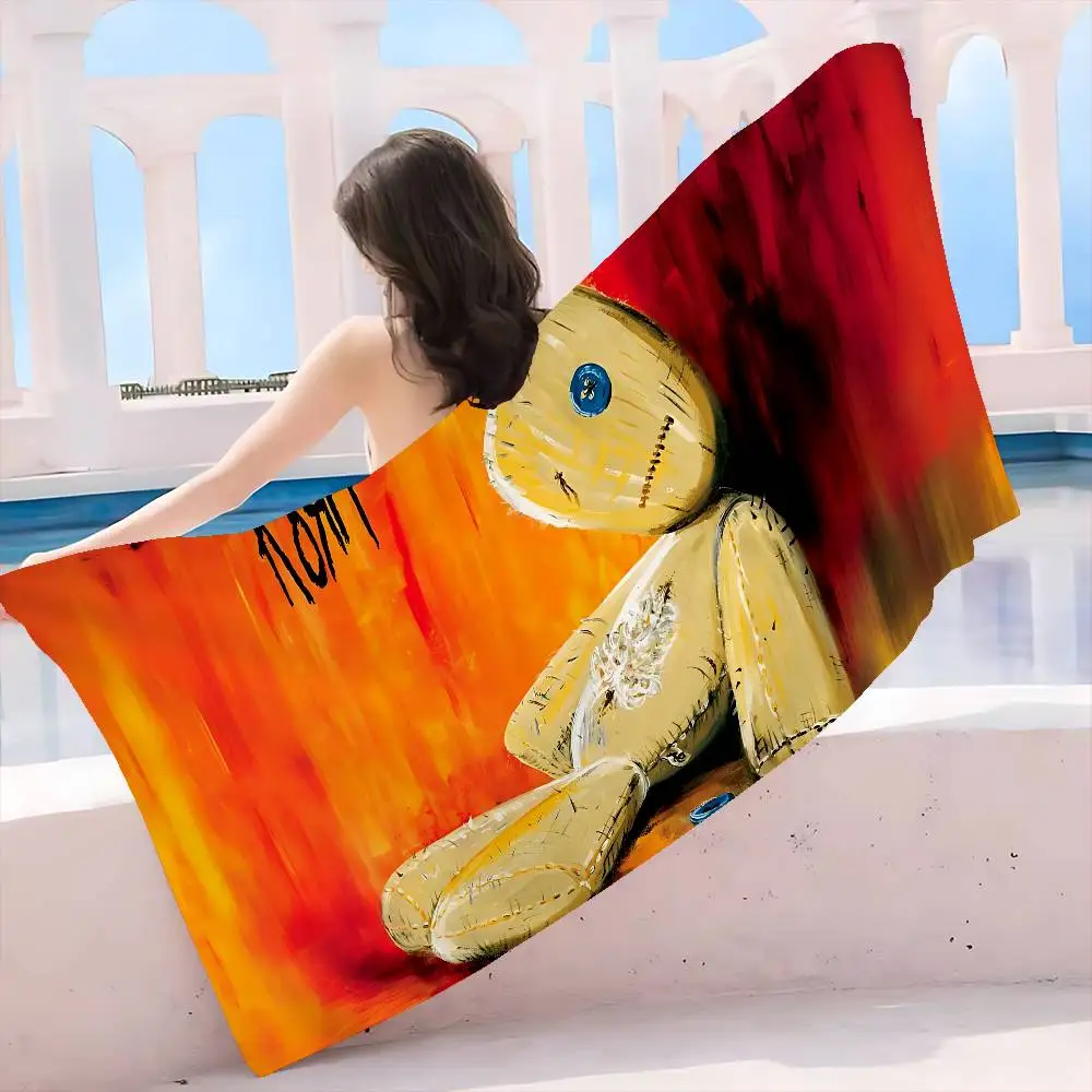 Rock Band K-Korn Microfiber Beach Towel Absorbent Quick dry Soft Yoga Swimming Resort Mountain Climbing Towel