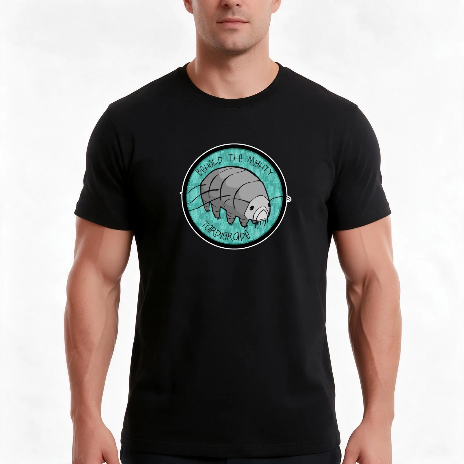 The Mighty Tardigrade T-Shirt, Summer Casual Cotton Tee, Oversized Streetwear Tops, Vintage Graphic Print, Unisex Men Women