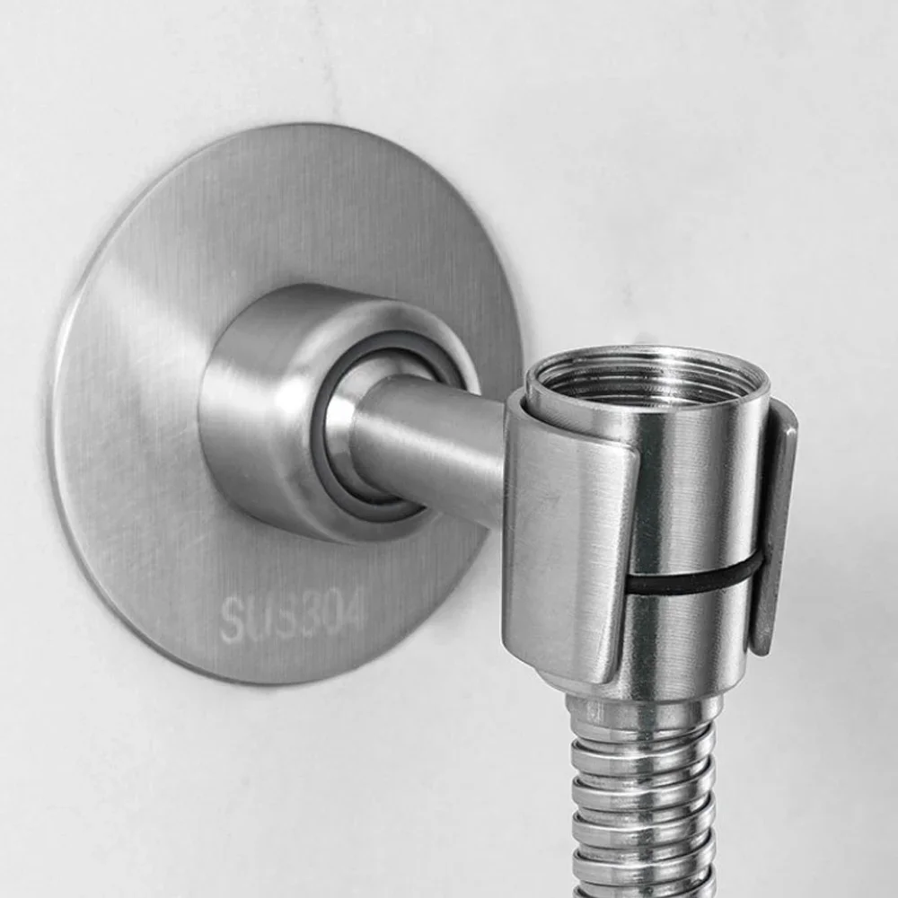 Strong Adhesive 360° 304 Stainless Steel Gel Mounted with Screws Shower Head Holder Adjustable Bathroom Accessories Bracket