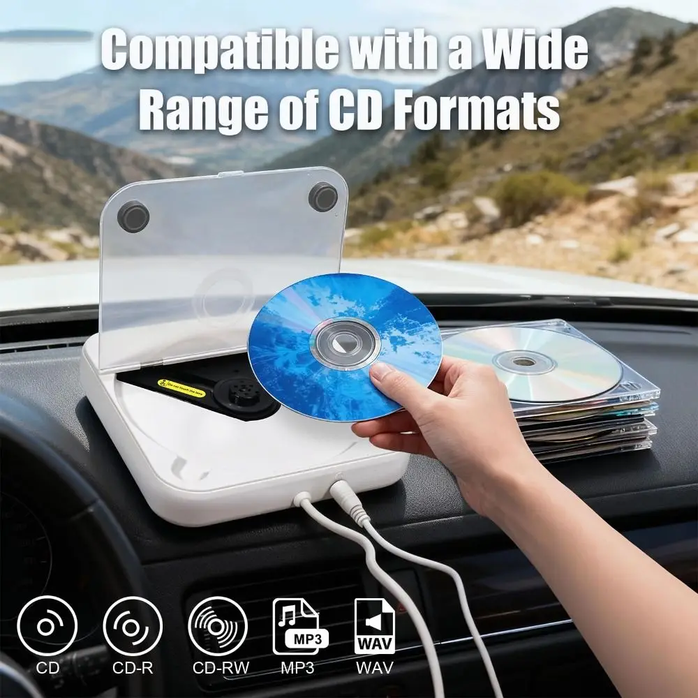 No Decoding Required Car Disc Player Universal Auxiliary Cable Music Player USB Port Easy Plug Play External Disc Player