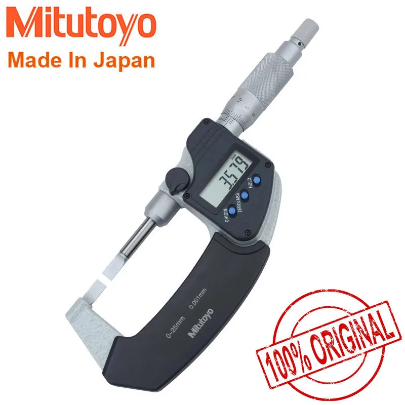 Mitutoyo oryginalne cyfrowe mikrometry ostrza, 422-230/231/232/233-30, zakres 0-25mm/25-50mm/50-75mm/75-100mm, wrzeciono nieobrotowe