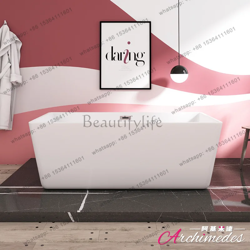 Thin-edged trapezoidal villa-style B & B hotel acrylic independent bathtub AJ-6066