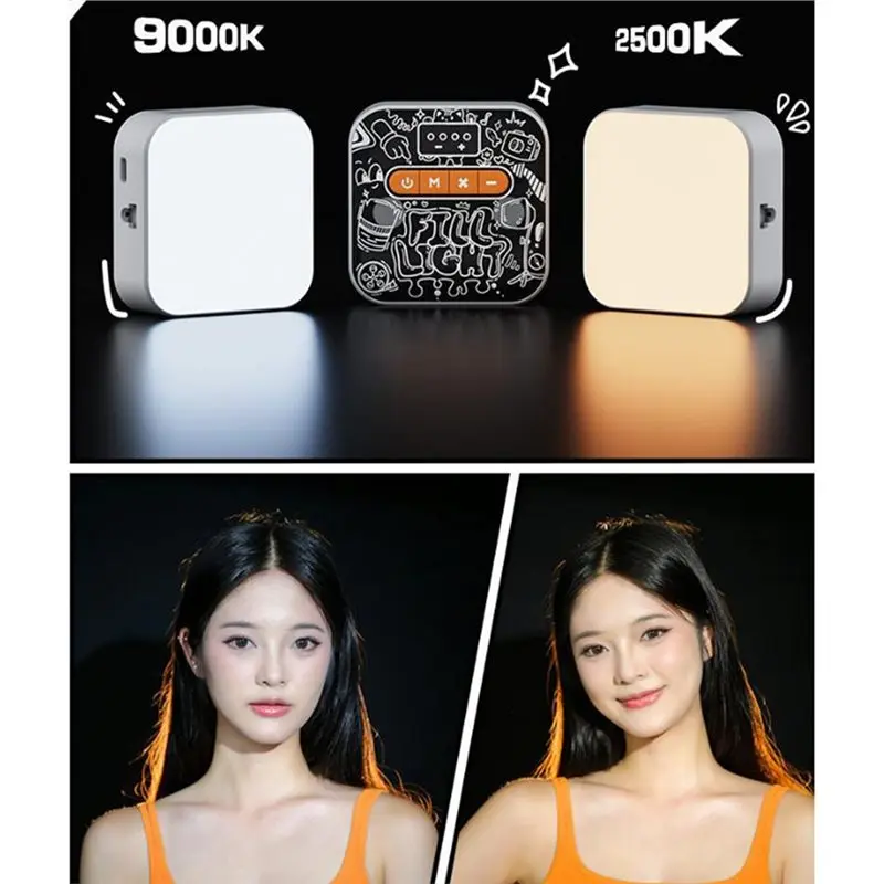 B29C-RGB Fill Light Fun Graffiti With Clip Led Phone Selfie Light 2500-9000K Full Colour Adjustable Camera Photography Light