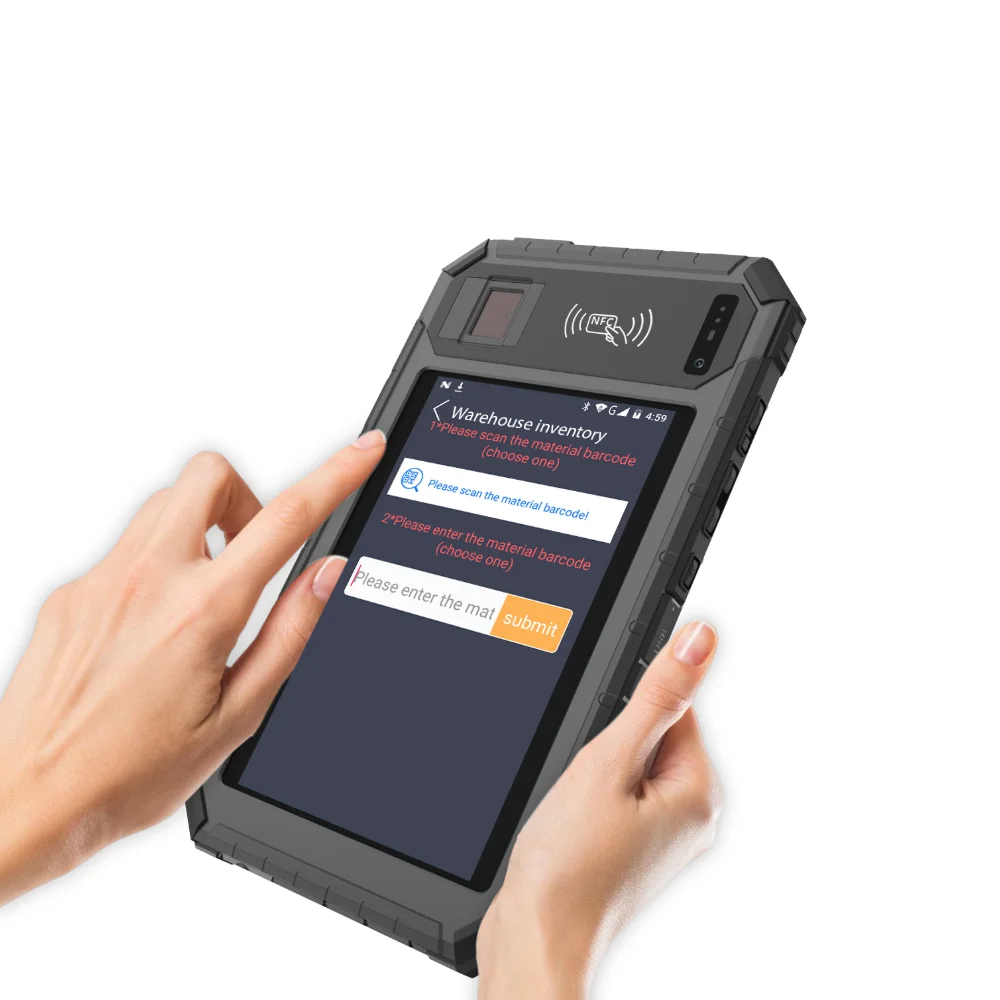 B81 FAP20 New Wi-Fi Biometric Terminal Face Recognition NFC Reader Time Attendance Rugged Android Tablet Octa Core MTK 8GB/128GB