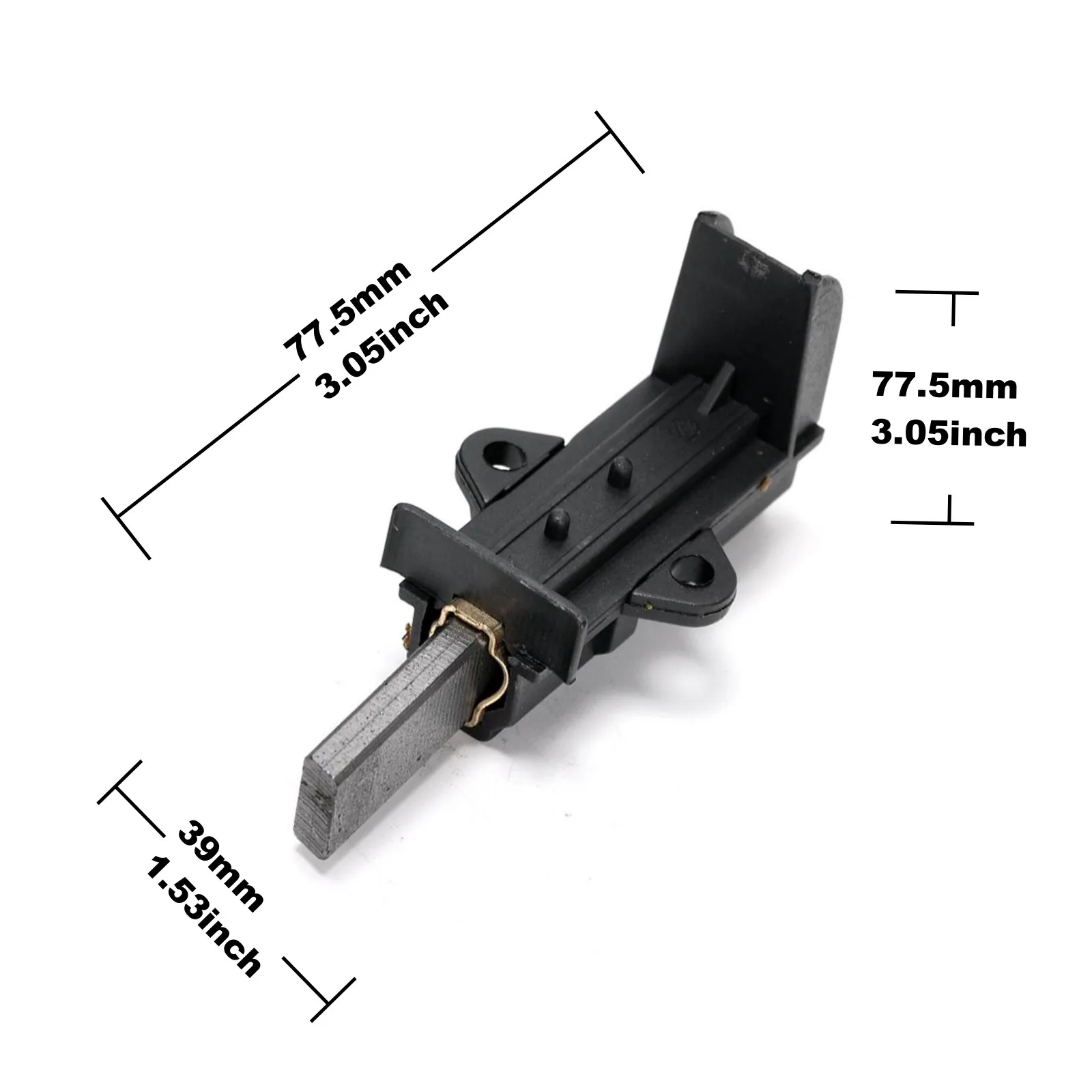 Imagem -02 - Suporte de Escova de Carbono para Máquina de Lavar Compatível com Beko Wm5100swm5100w Wm5100w 255x123x5 mm 371201205371201201 371201202 Pcs