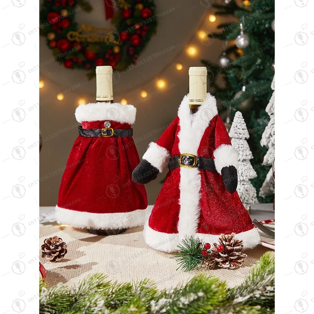 

Xmas Wine Bottle Cover Knitted Santa/Elk/Snowman Sleeve Party Decor Holiday Gift Bottle Decor