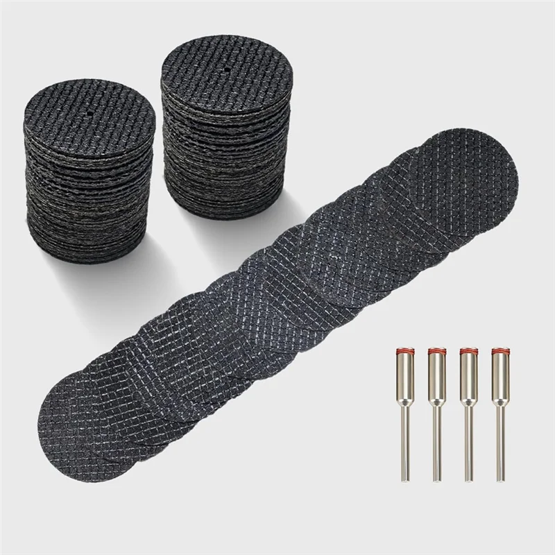 

ABHB-60 шт. отрезные колеса для вращающегося инструмента 1-1/4 дюйма, усиленные отрезные колеса из стекловолокна и 4 шт. оправки, аксессуары для вращающихся инструментов