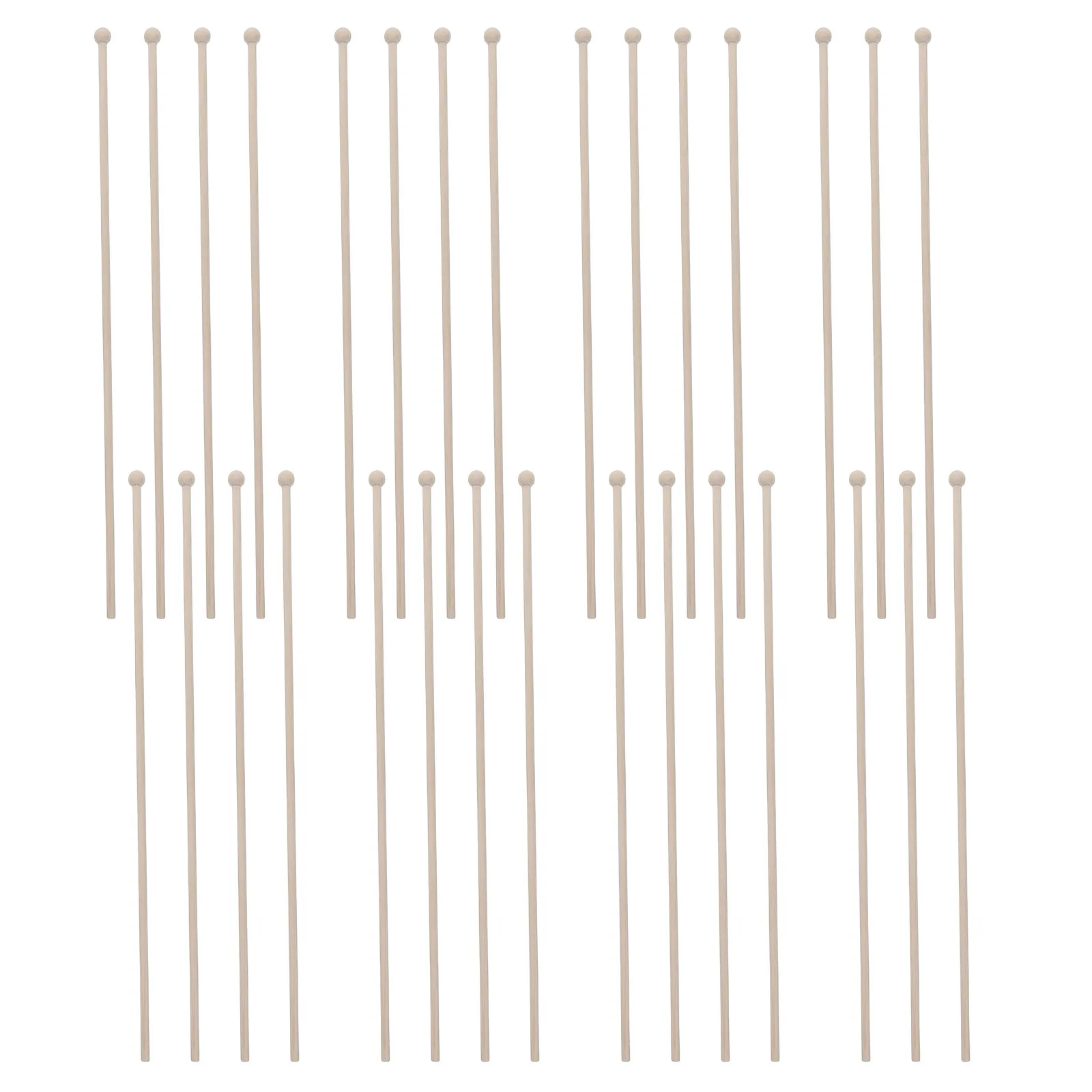 30Pcs Wood Handheld Flagpoles Solid Wooden Flag Poles for Outdoor Garden Yard Celebration Small Flag Display Sticks