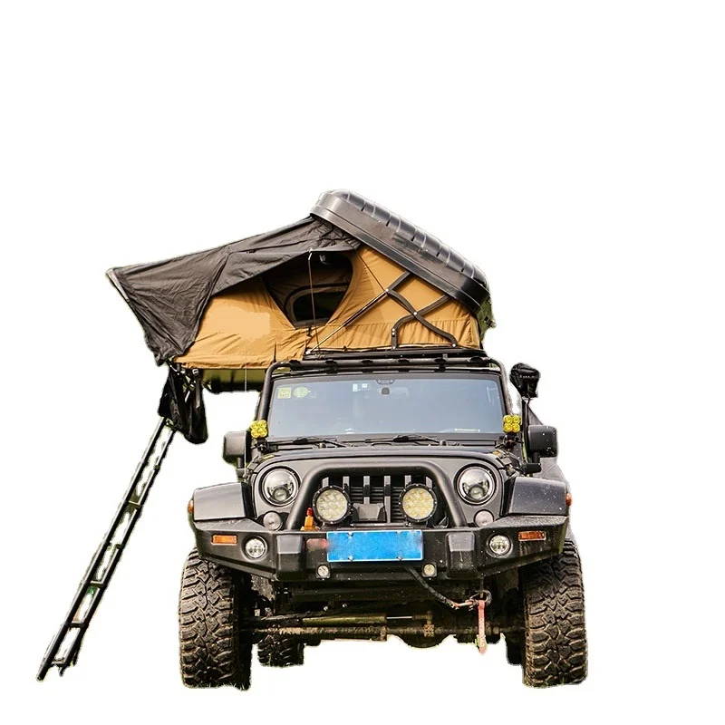

2025 New Arrival Foldable Aluminium Triangle Car Roof Top Tent Straight Bracing Type Hard Shell