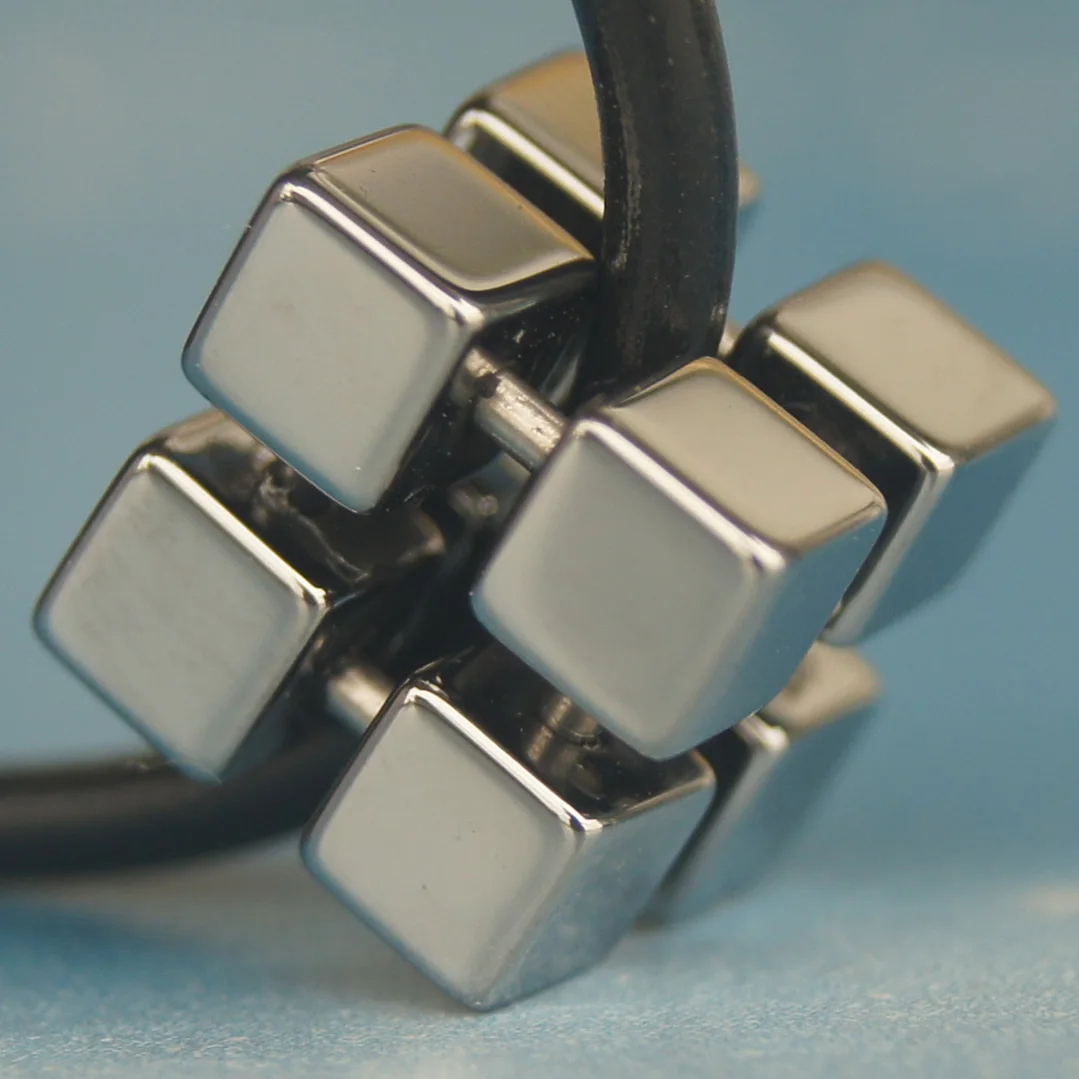 

original grey cubic scratch proof tungsten pendant necklace