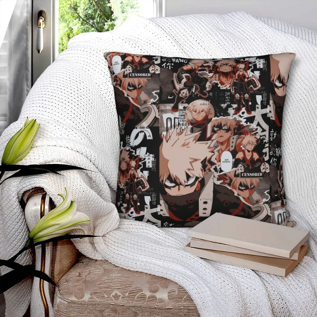 My Hero Academia Katsuki Bakugo Kacchan Pillowcase Polyester Linen Velvet Creative Decor Throw Pillow Case Car Cushion Cover 18\