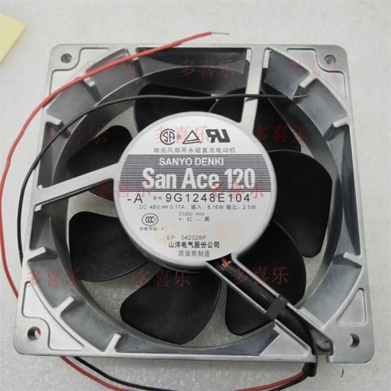 EE لسانيو 9G1248E104 48 فولت 0.17A 2-سلك مروحة التبريد العاكس