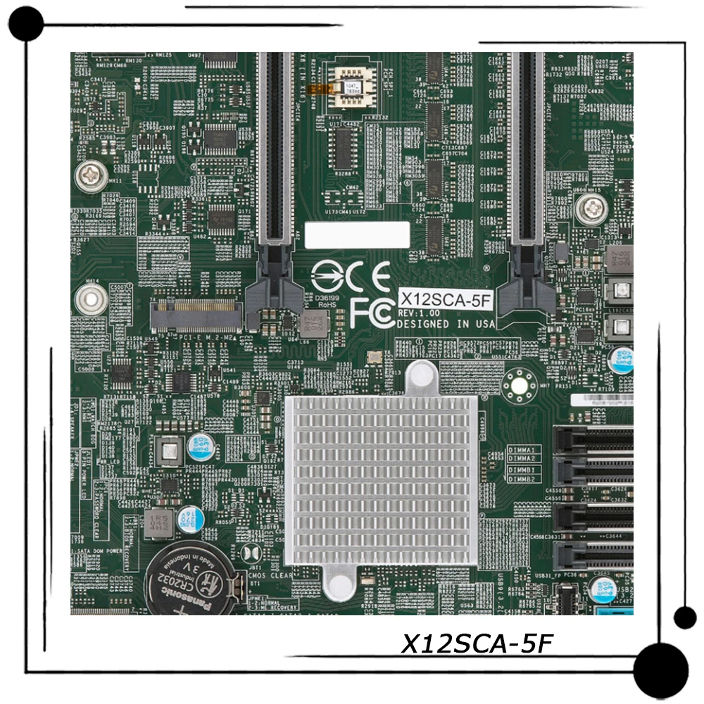 

X12SCA-5F для рабочей станции Supermicro, материнская плата ATX LGA-1200, набор микросхем Intel W580, DDR4, поддержка 10-го поколения Core i9/i7/i5/i3