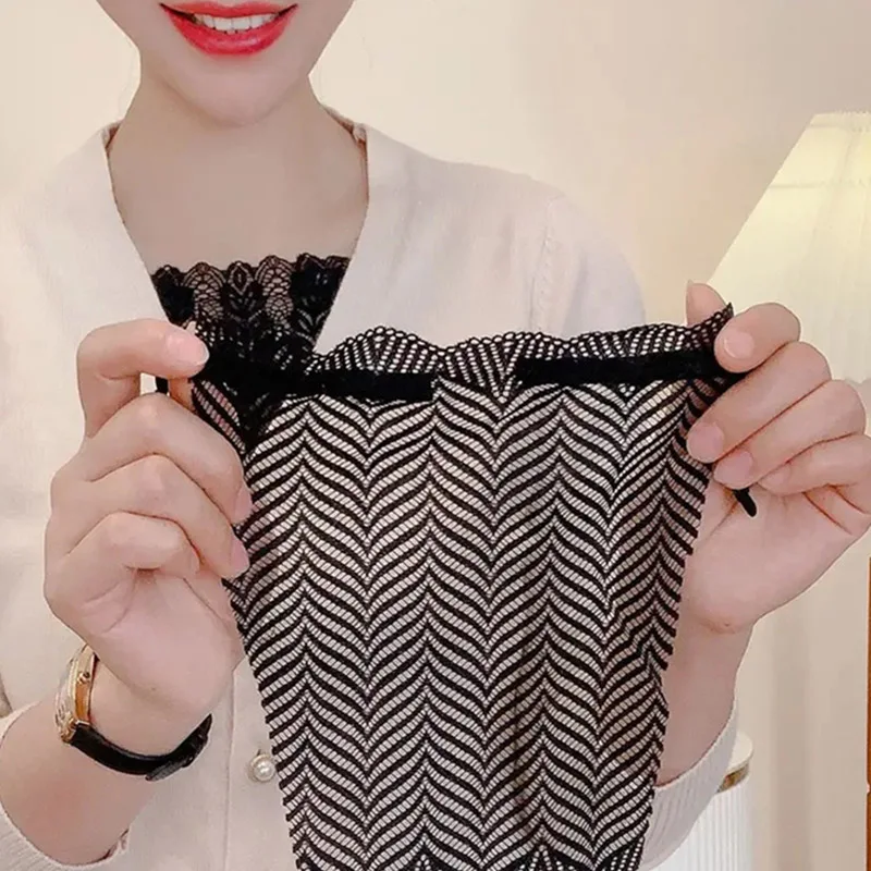 1PC Modesty Panel Lace Camisole Quick Easy Clip-on Bra Wrapped Chest Thin Breathable Fragment Overlay